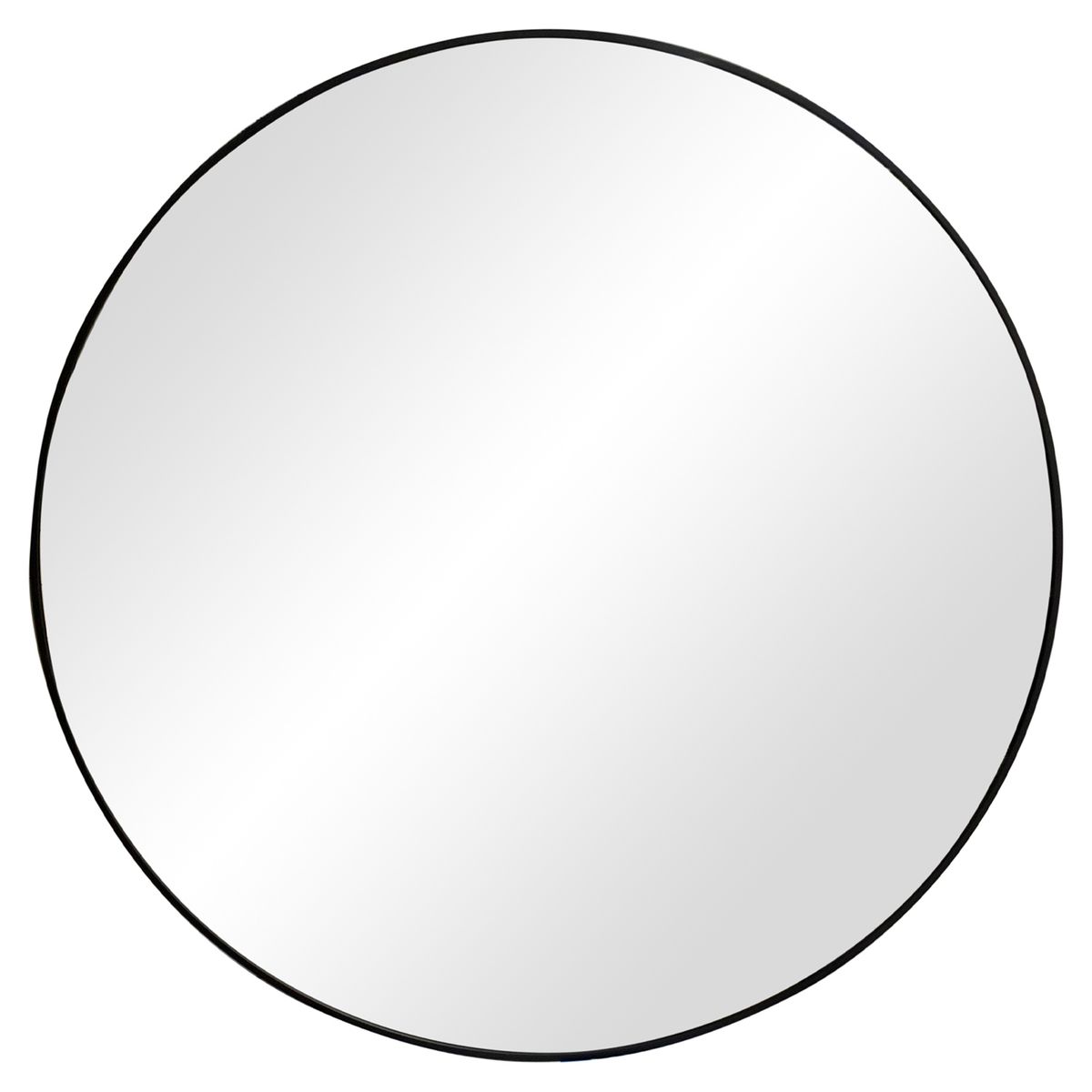 JUST HOME COLLECTION - Espejo Decorativo Forma Redonda 120x120 cm Negro