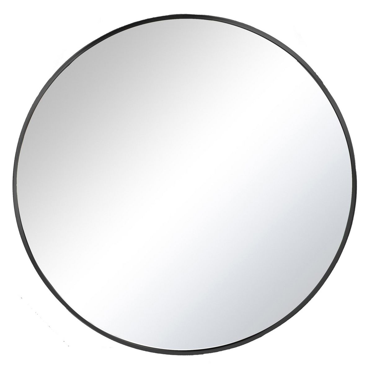 JUST HOME COLLECTION - Espejo Decorativo Forma Redonda 100x100 cm Negro