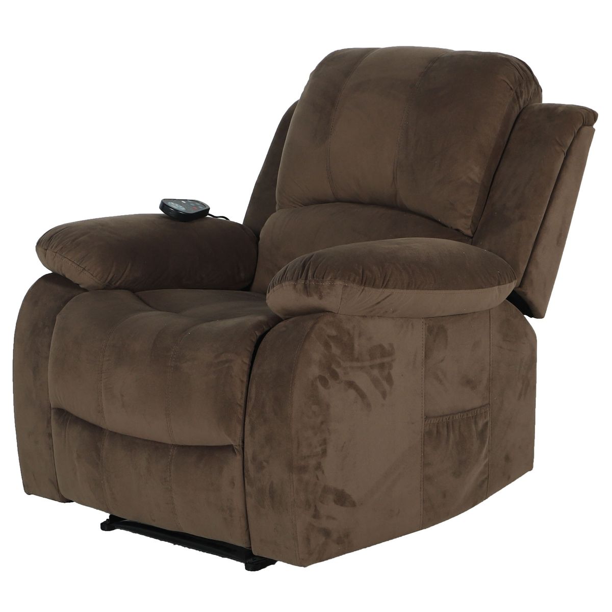 JUST HOME COLLECTION - Sillón Bergere Reclinable con Masaje y Calentador 1 cuerpo Atlanta 94x101x161 cm Café