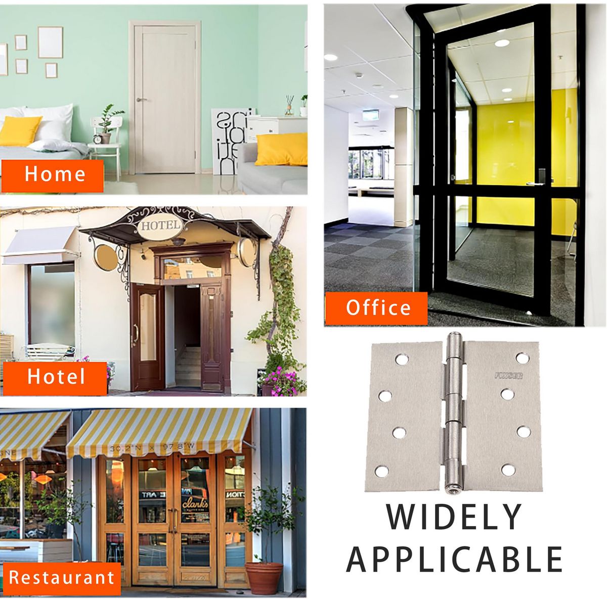 FIXSER - Pack 3 Unidades Bisagra 4x4'' Plata