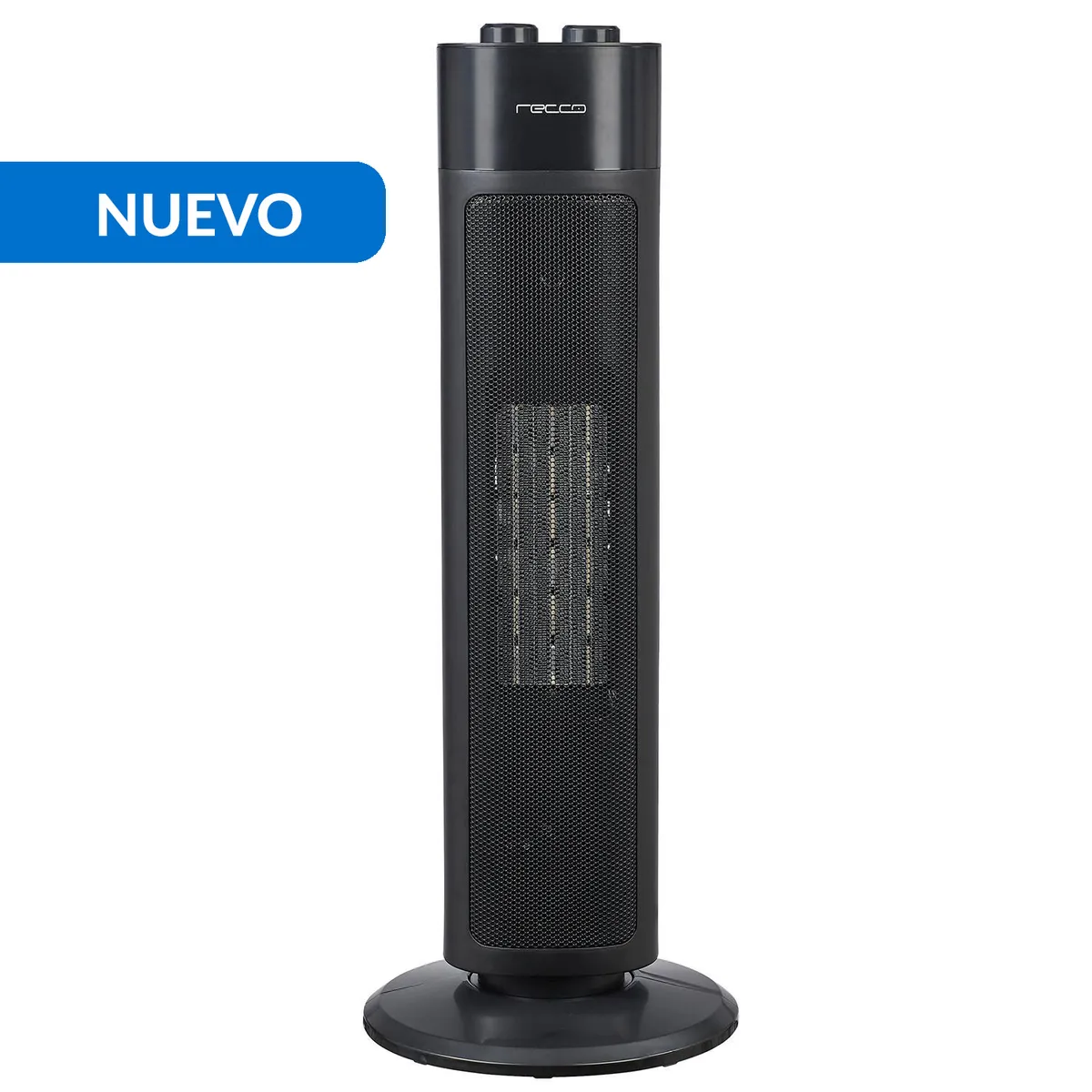 RECCO - Calefactor Torre Eléctrico 2000 W BL-K27-J-H Negro