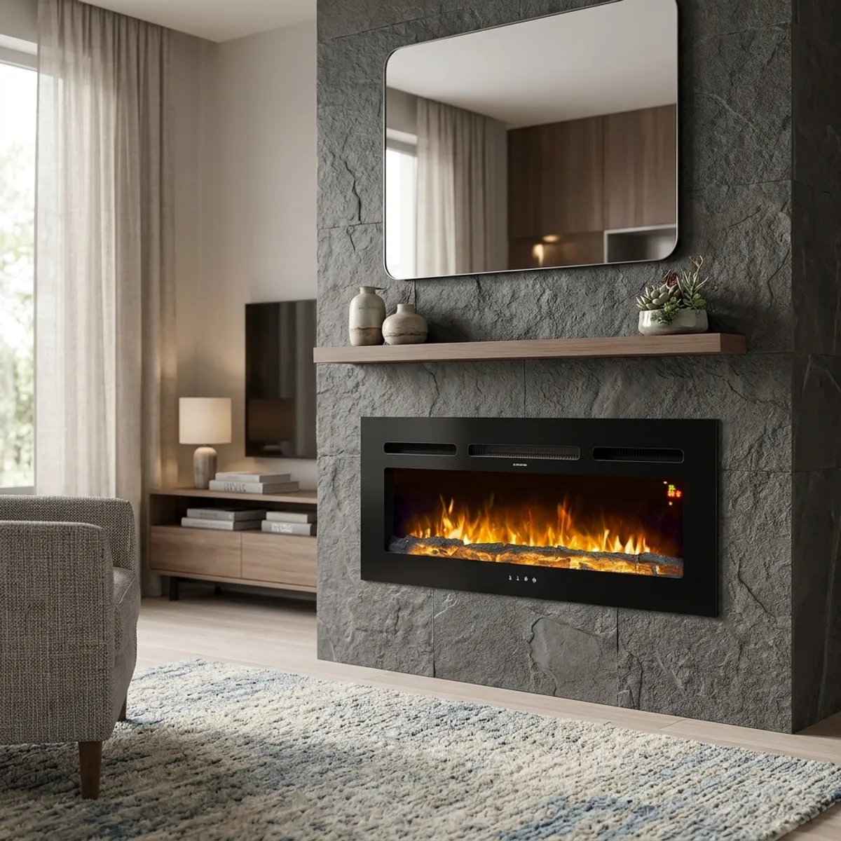 Chimenea Convección EF140FNR Negro, marca WURDEN - Foto 2