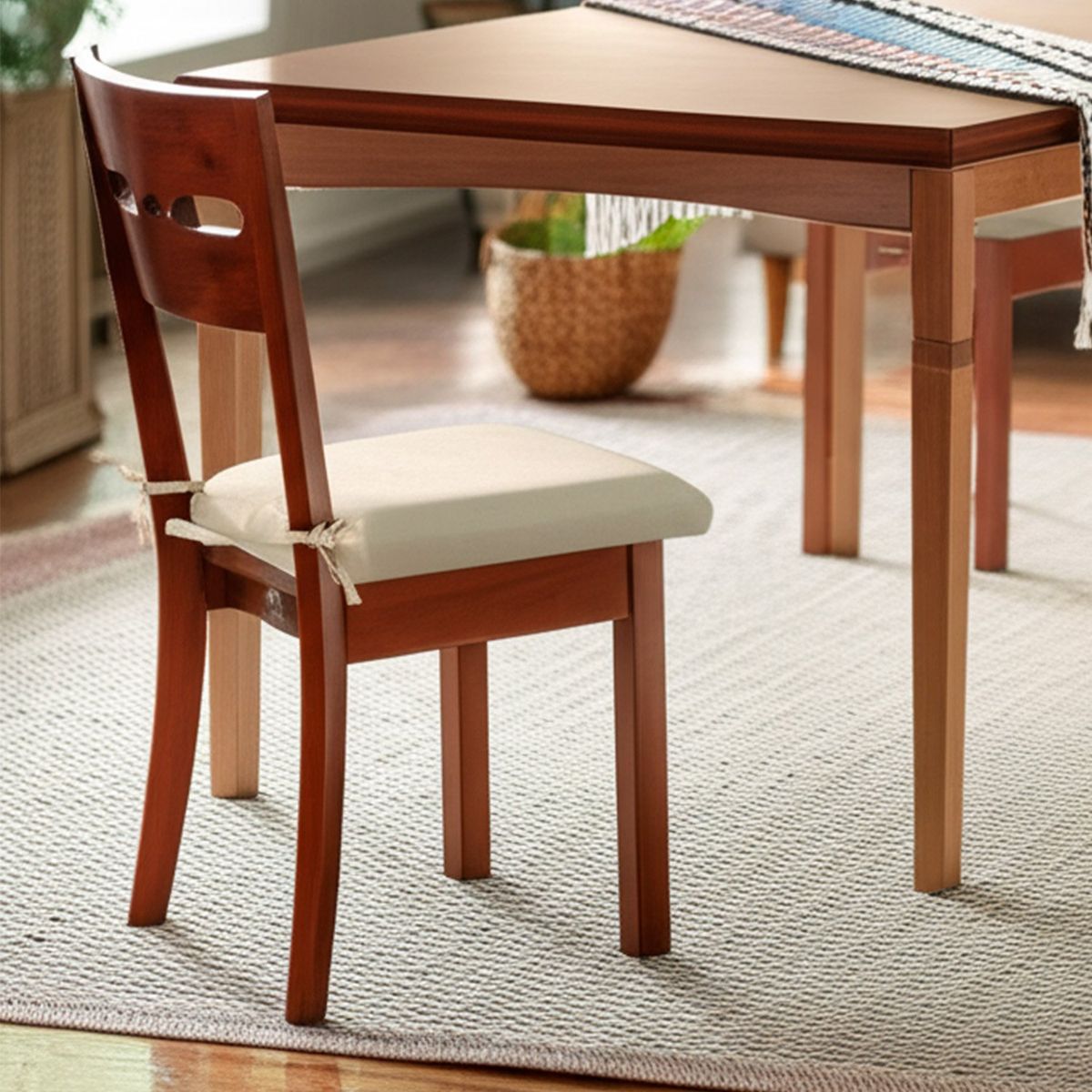 JUST HOME COLLECTION - Cojín silla con Amarras 38x38cm Crudo