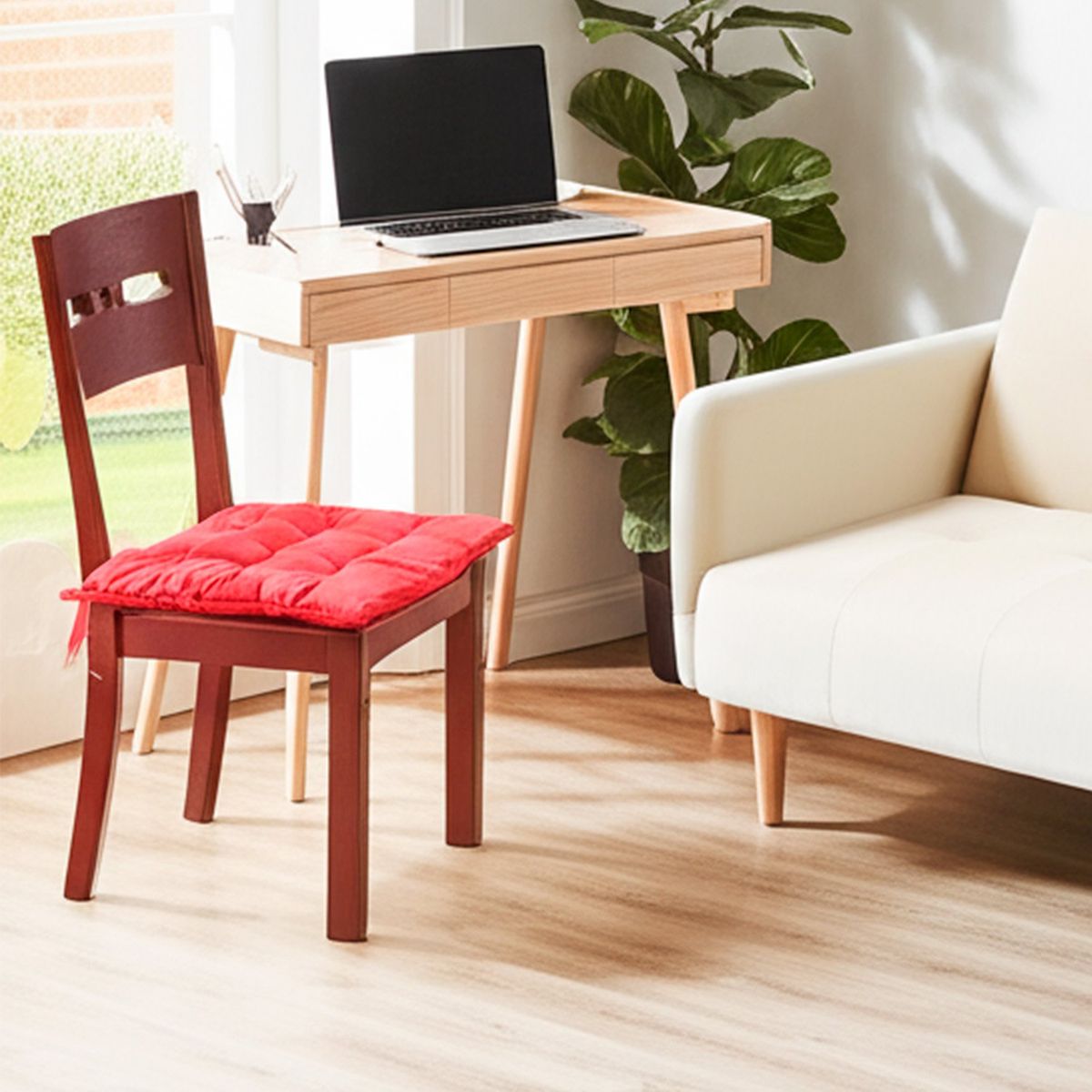 JUST HOME COLLECTION - Cojín Silla con Amarras 43x43cm Coral