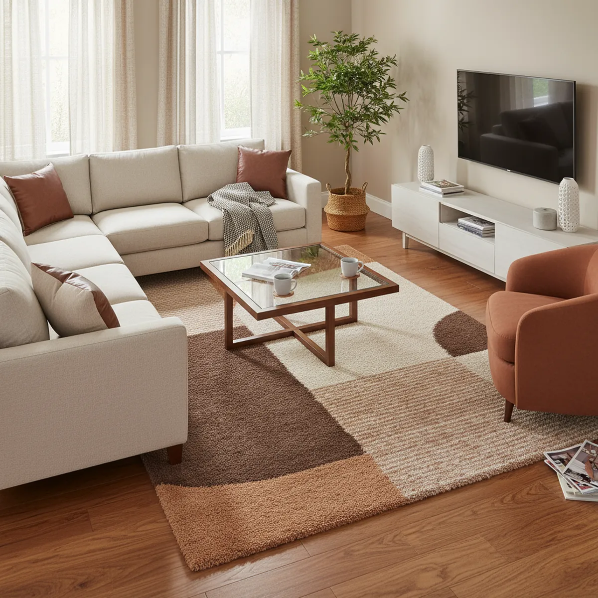 JUST HOME COLLECTION - Alfombra Stella 160x230 cm Polipropileno Café