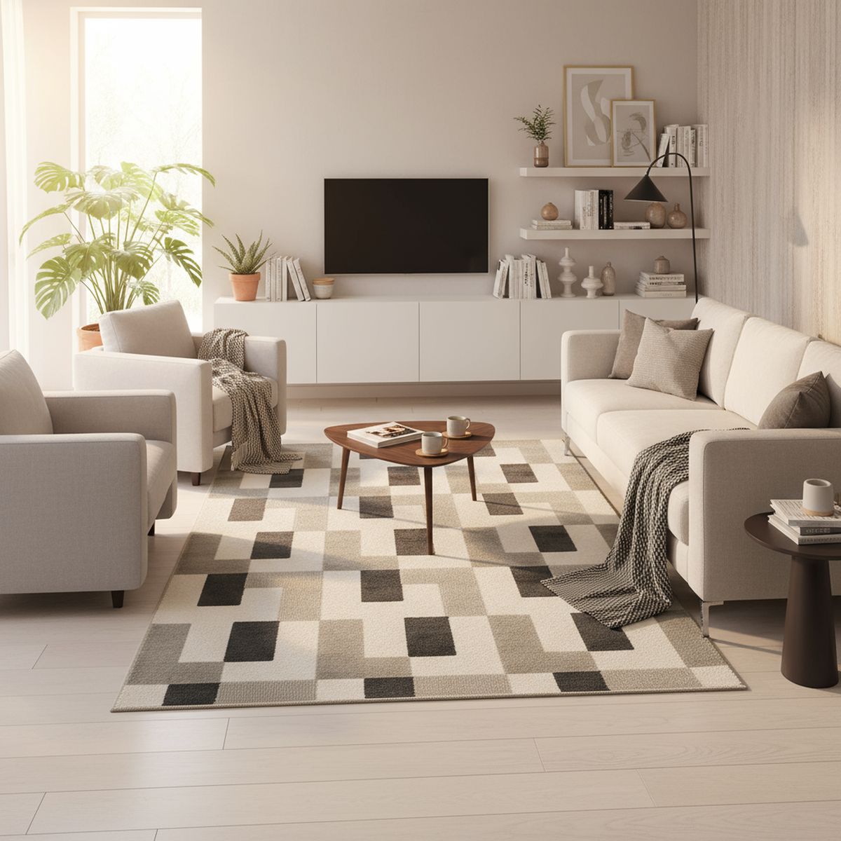 JUST HOME COLLECTION - Alfombra Brera 120x170 cm Polipropileno Gris