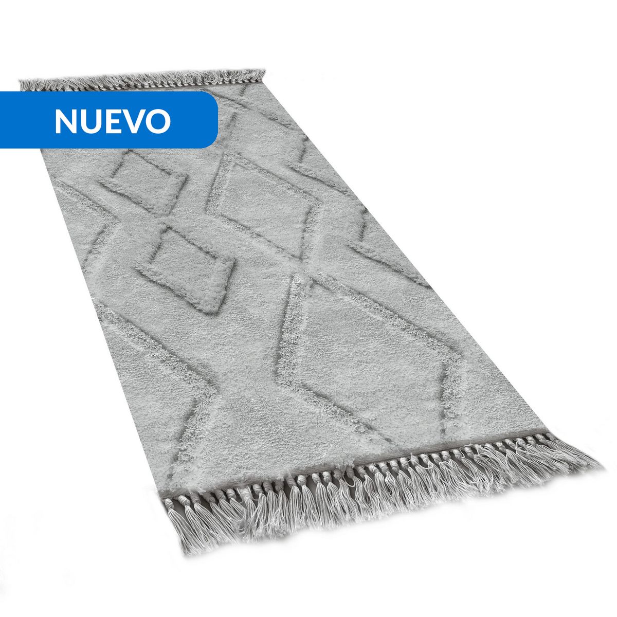 JUST HOME COLLECTION - Alfombra Design 60x110 cm Microfibra Gris