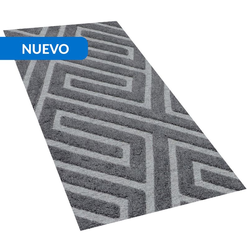 JUST HOME COLLECTION - Alfombra Morgan 60x110 cm Poliéster Gris