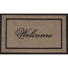 JUST HOME COLLECTION - Limpiapiés Premiere Welcome 45x75 cm Caucho Café