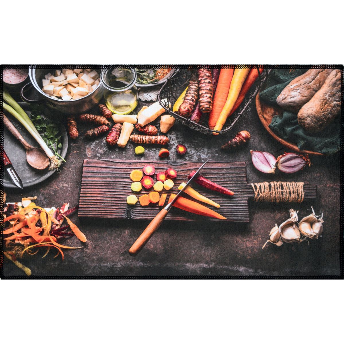 JUST HOME COLLECTION - Limpiapies Verduras 50x80 cm Multicolor