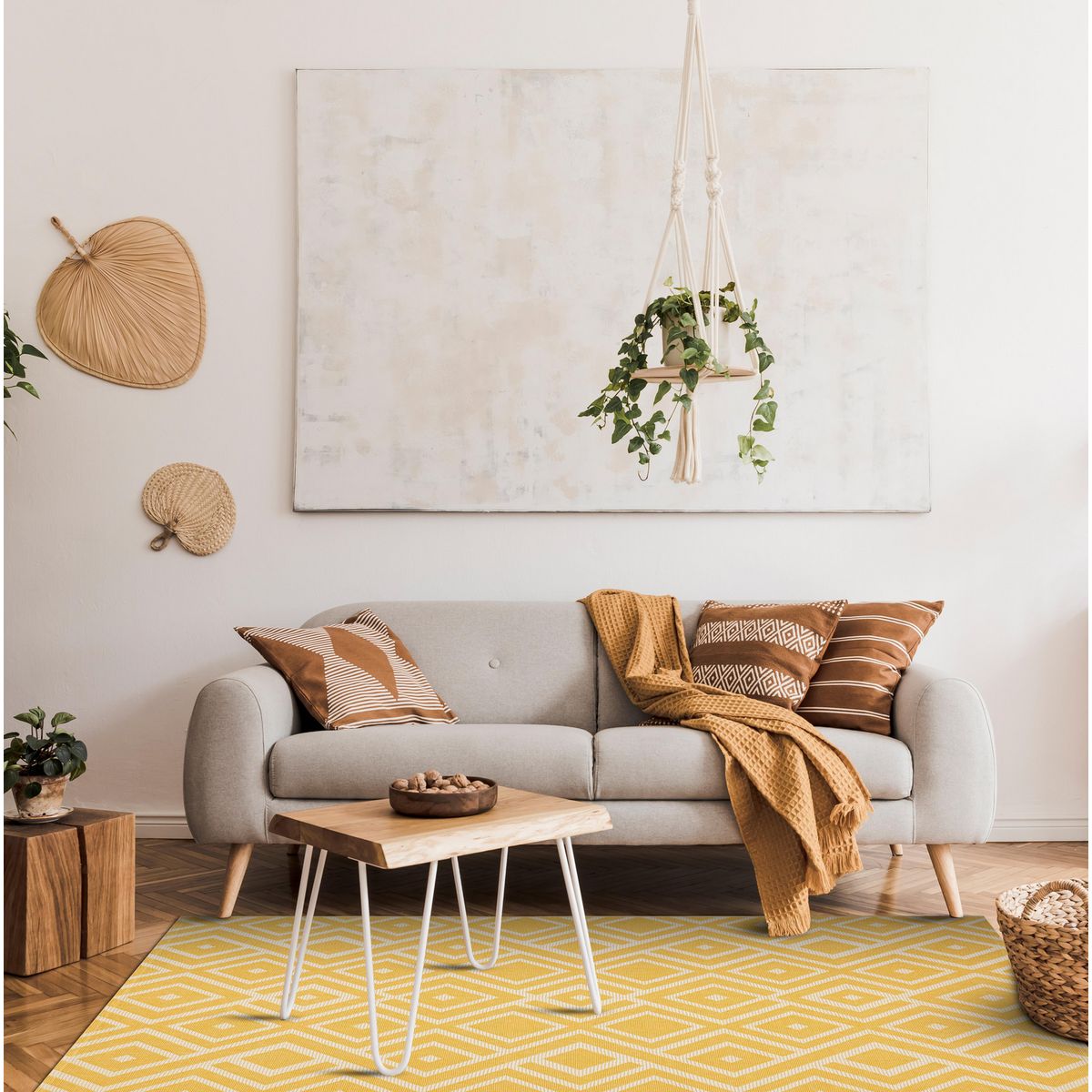 JUST HOME COLLECTION - Alfombra Algodón 133x190 cm Algodón Multicolor