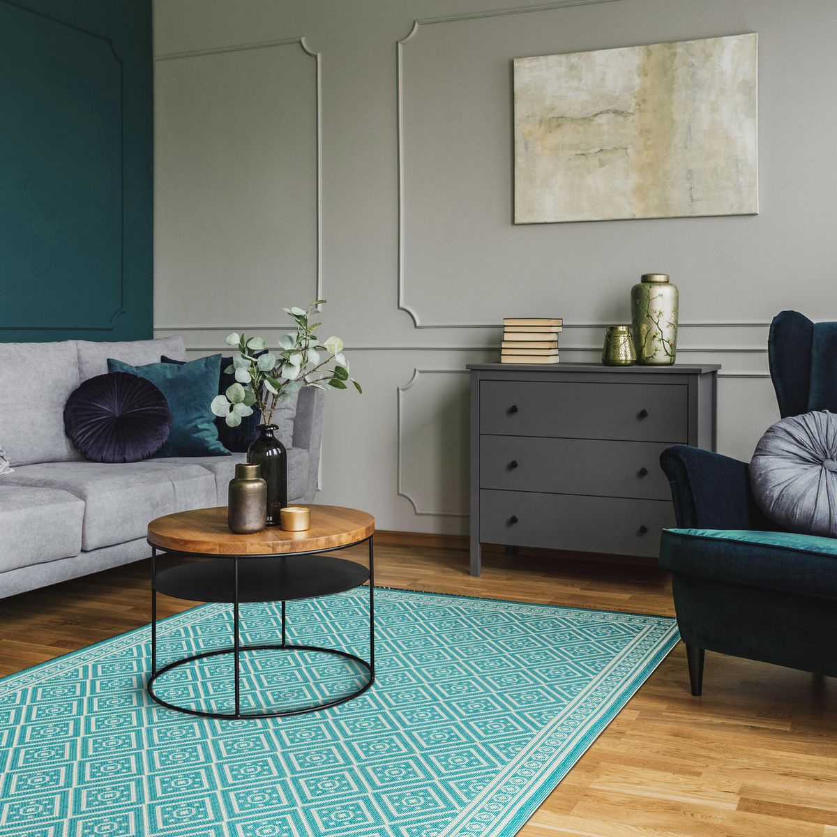 JUST HOME COLLECTION - Alfombra Algodón 133x190 cm Algodón Multicolor