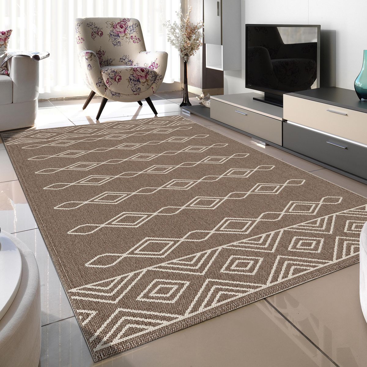 JUST HOME COLLECTION - Alfombra Algodón 133x190 cm Algodón Multicolor