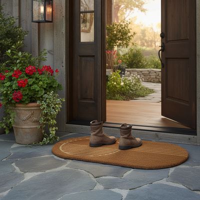 Imagen 2 del producto Limpiapies Oval 45x75 cm Coco Multicolor