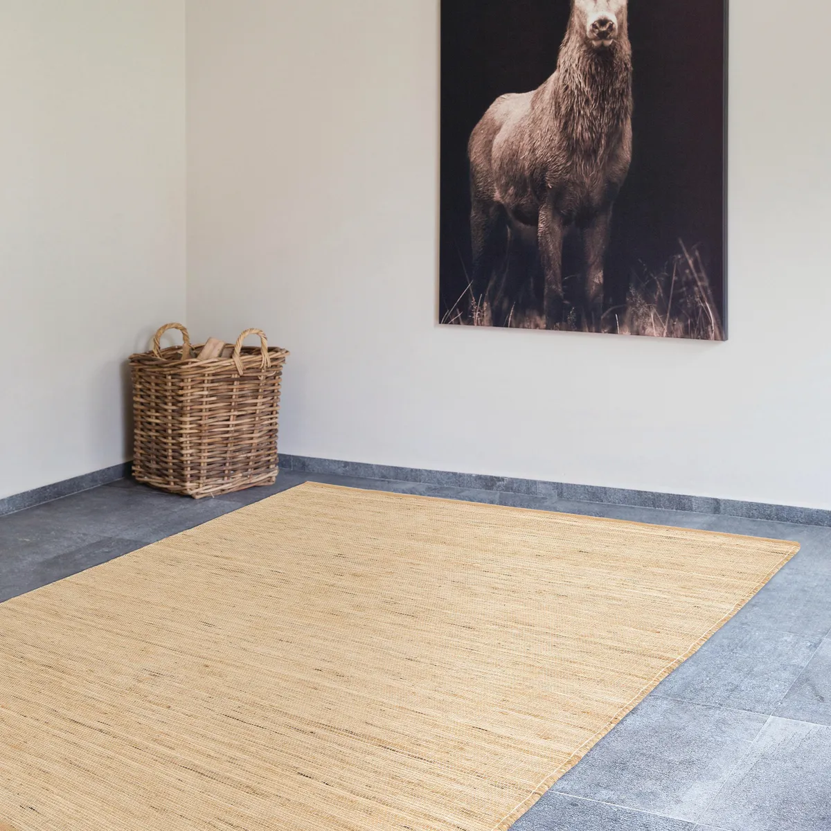 JUST HOME COLLECTION - Alfombra Rewind 120x170 cm Yute Natural