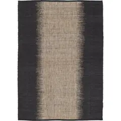 JUST HOME COLLECTION - Alfombra Pasillo Poona 60x200 cm Yute Natural/Negro