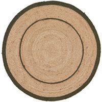 Alfombra Living Redonda Yute Yute Linea Verde