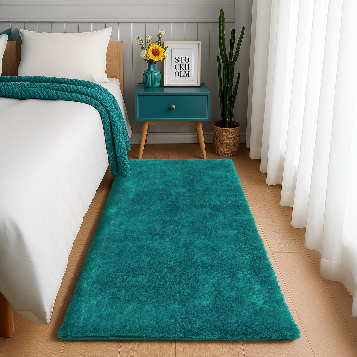 JUST HOME COLLECTION - Bajada De Cama Broadway 60x110 cm Poliéster Turquesa