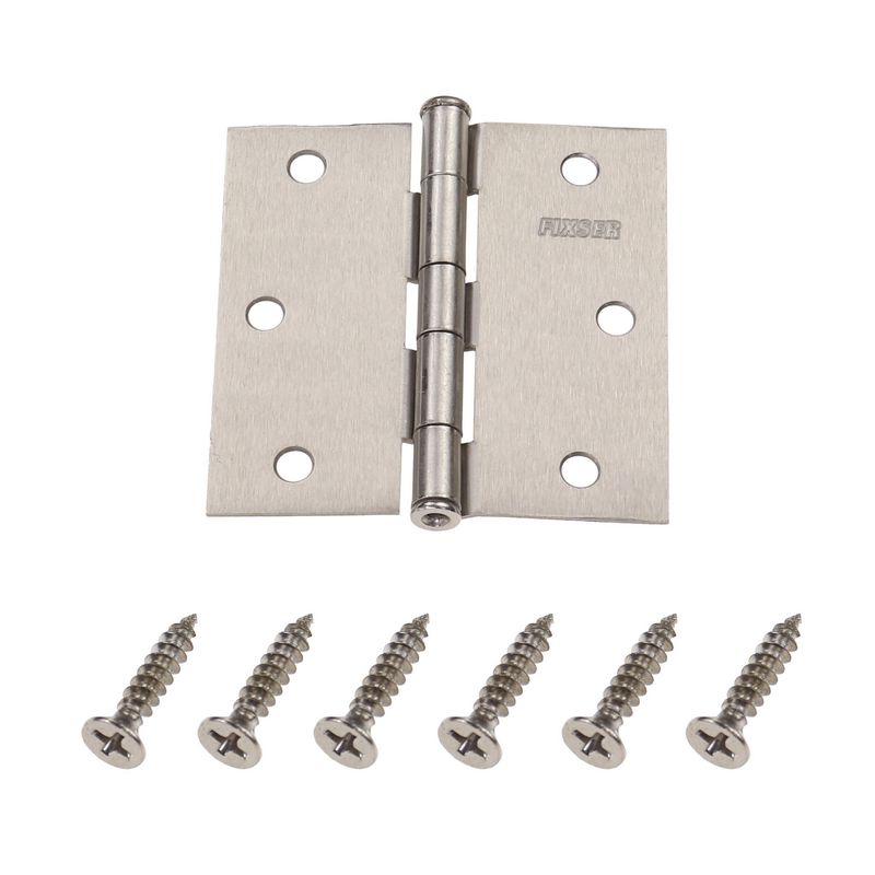 FIXSER - Bisagra 3,5x3,5" gris