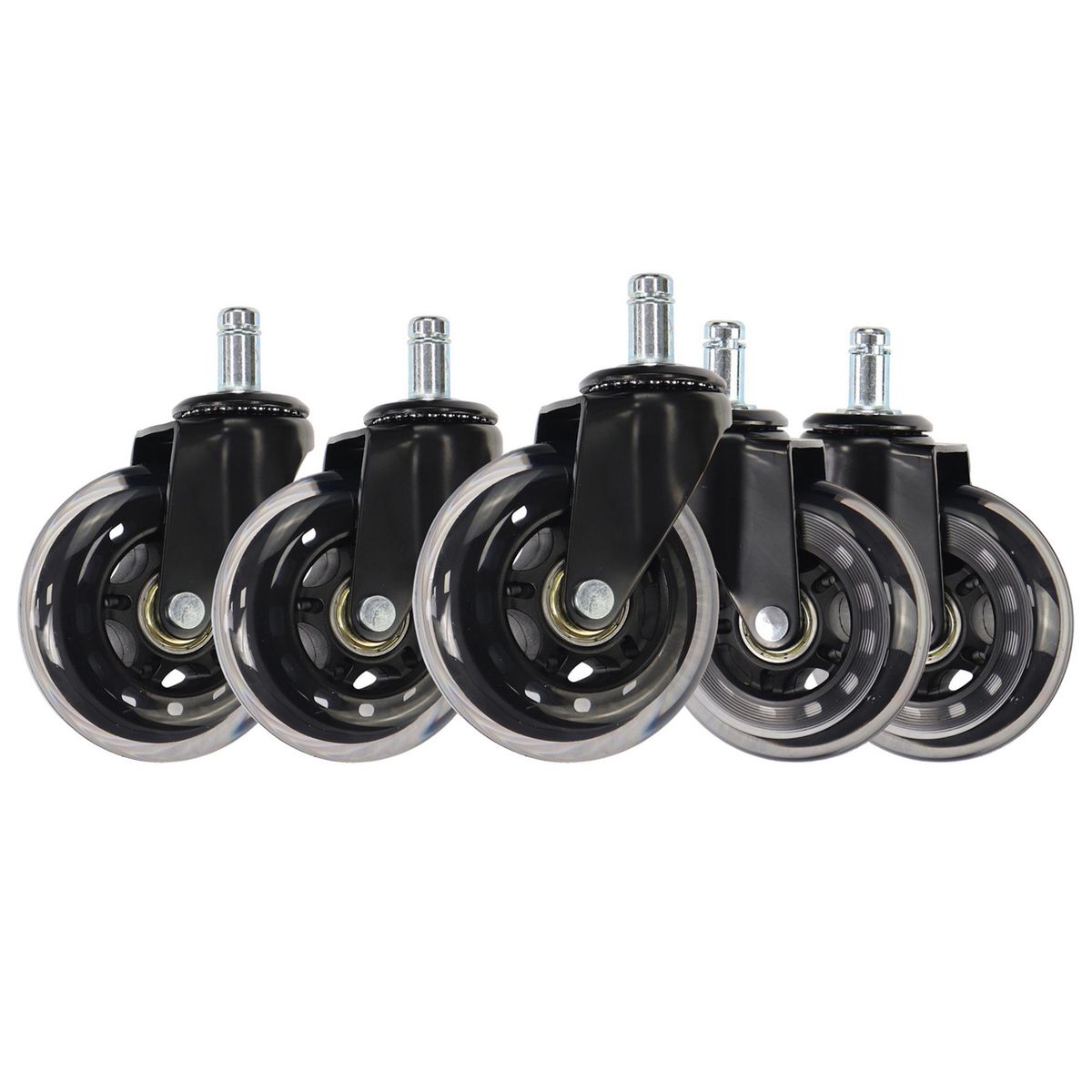 FIXSER - Set 5 ruedas PU transparente