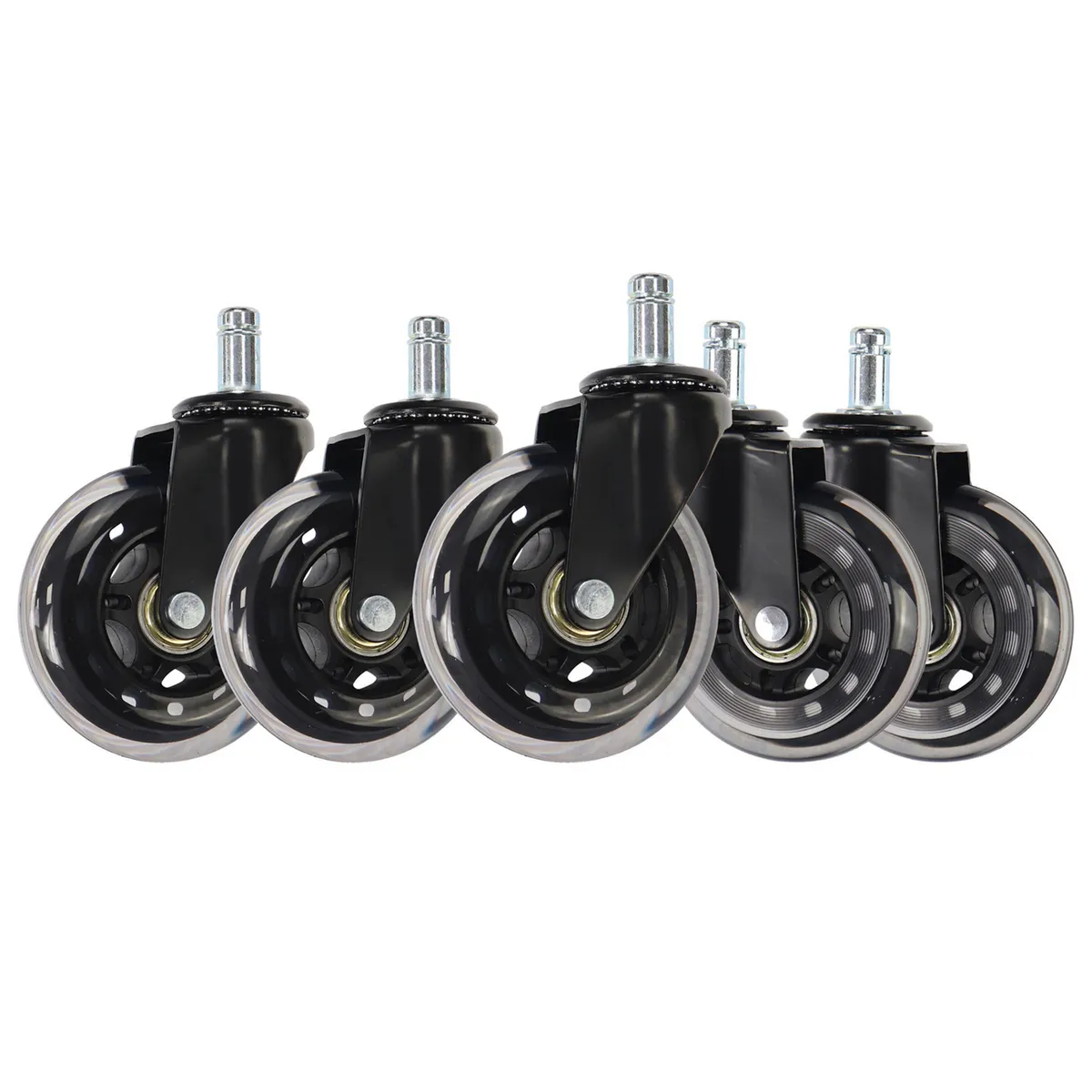 FIXSER - Set 5 ruedas PU transparente