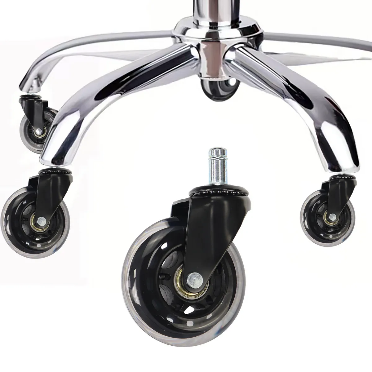 FIXSER - Set 5 ruedas PU transparente