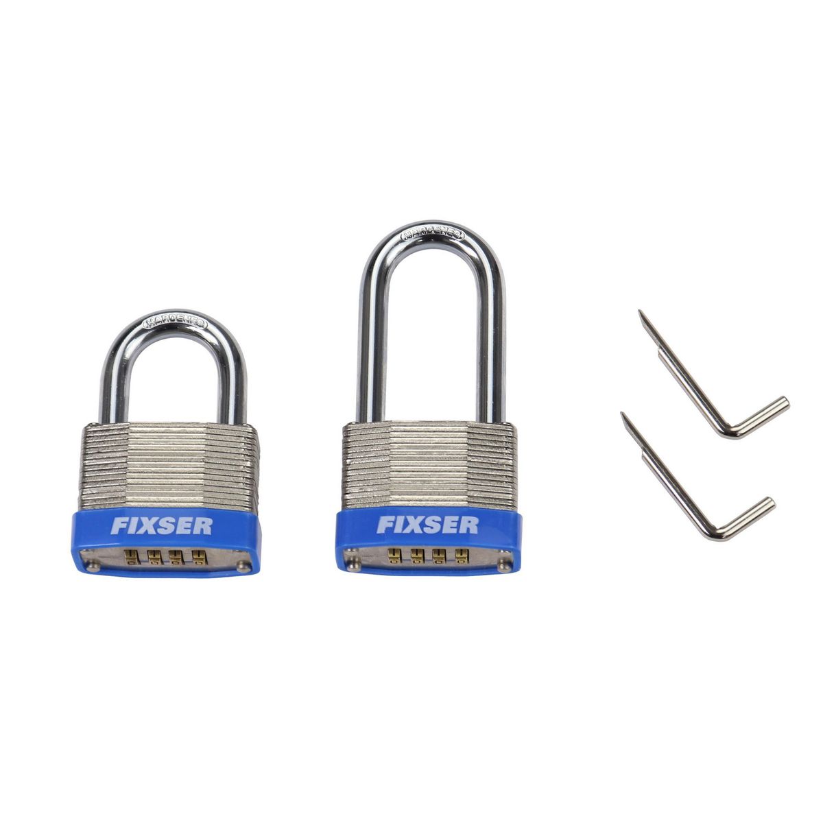 FIXSER - Pack 2 candados laminados con clave