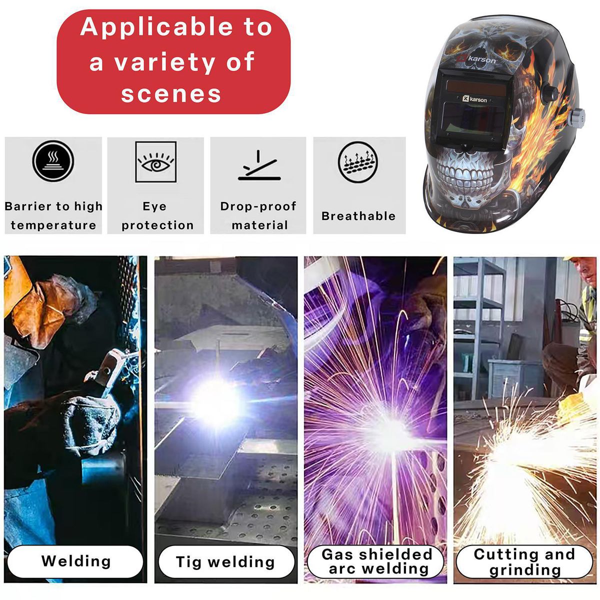 KARSON - Máscara de Soldar Fotosensible
