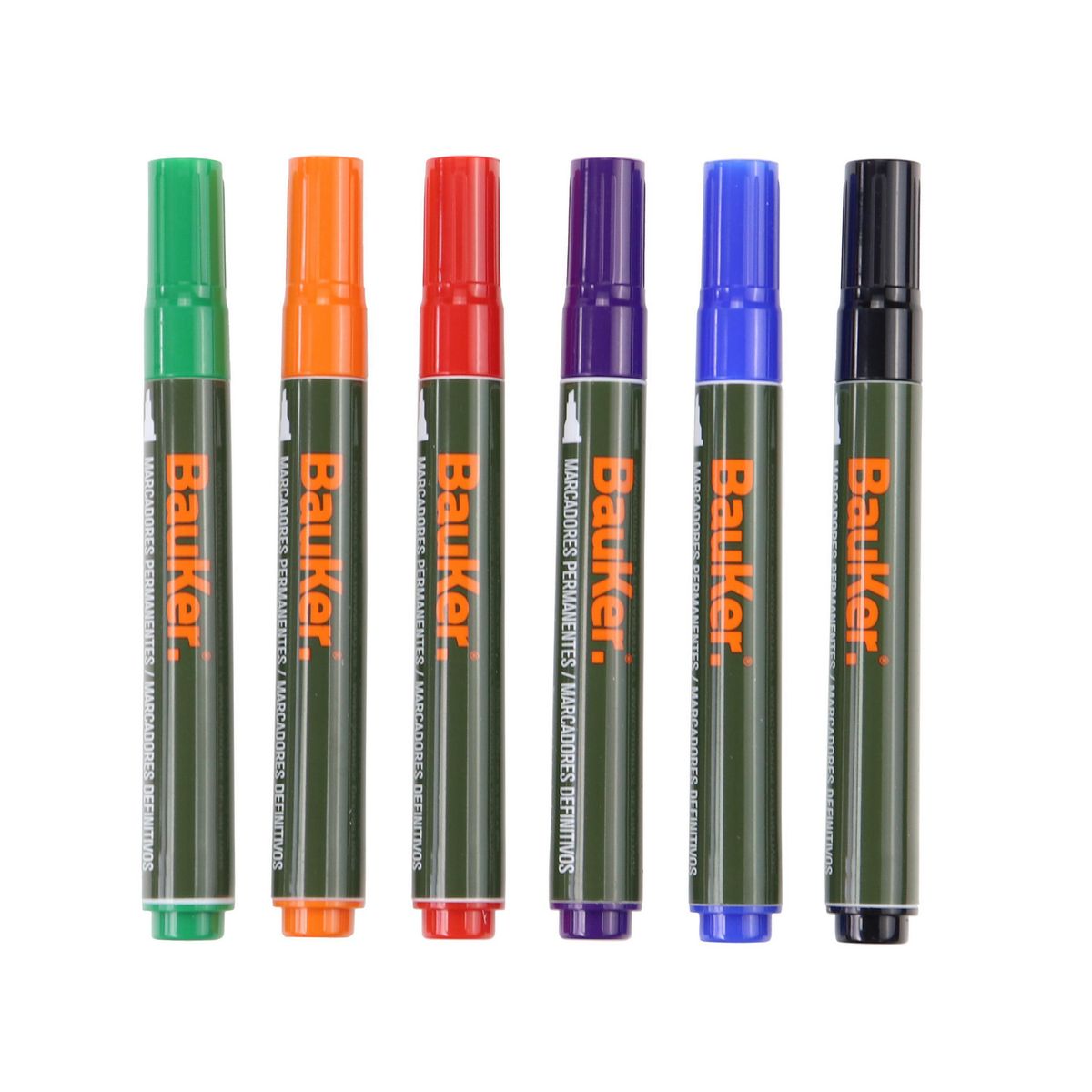 BAUKER - Set 6 marcadores permanentes