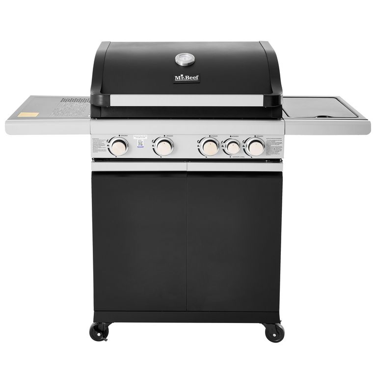 Parrilla a Gas Pro 4 Quemadores + Quemador Lateral