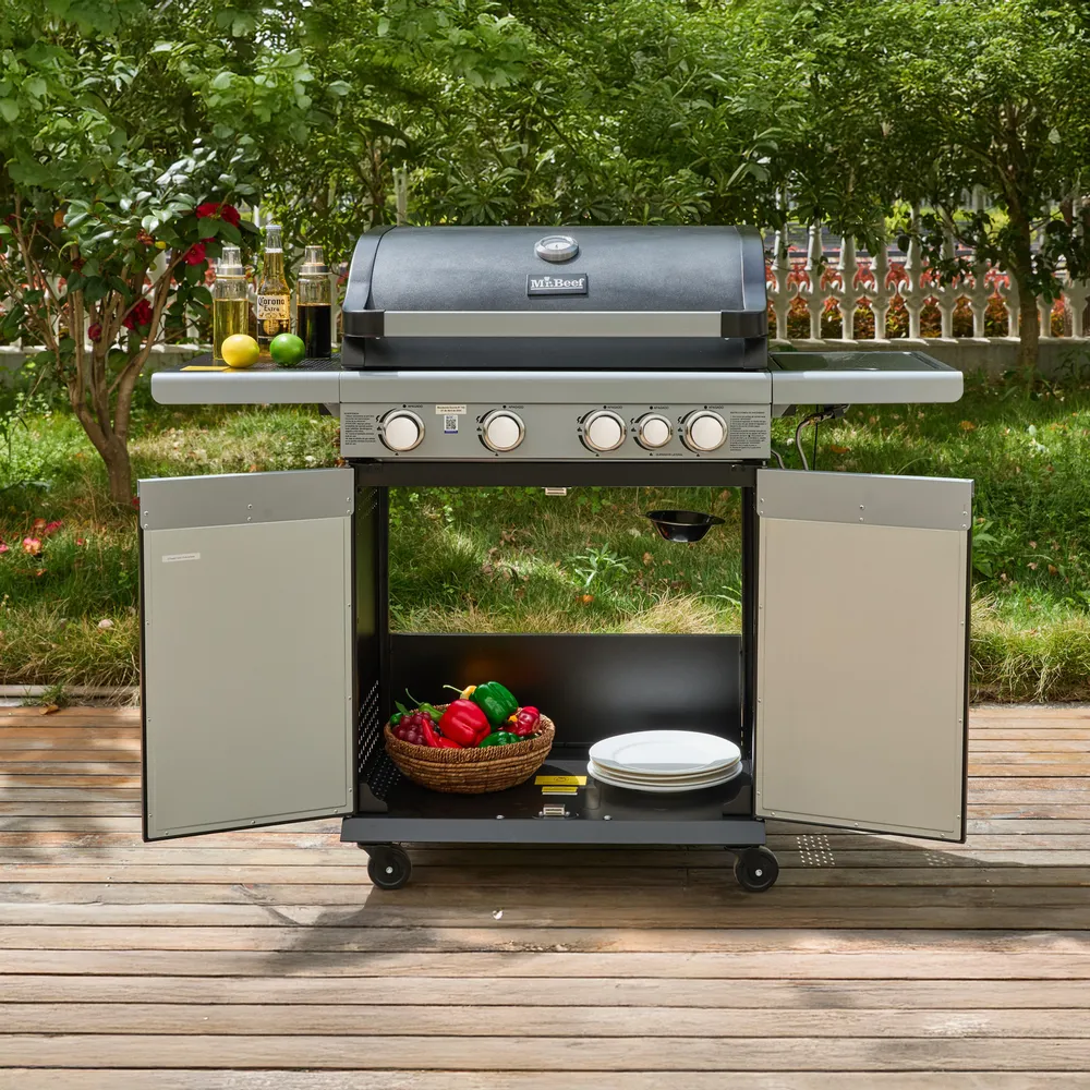 Mr Beef Pro Parrilla a Gas 4 Quemadores + Quemador Lateral, foto 6