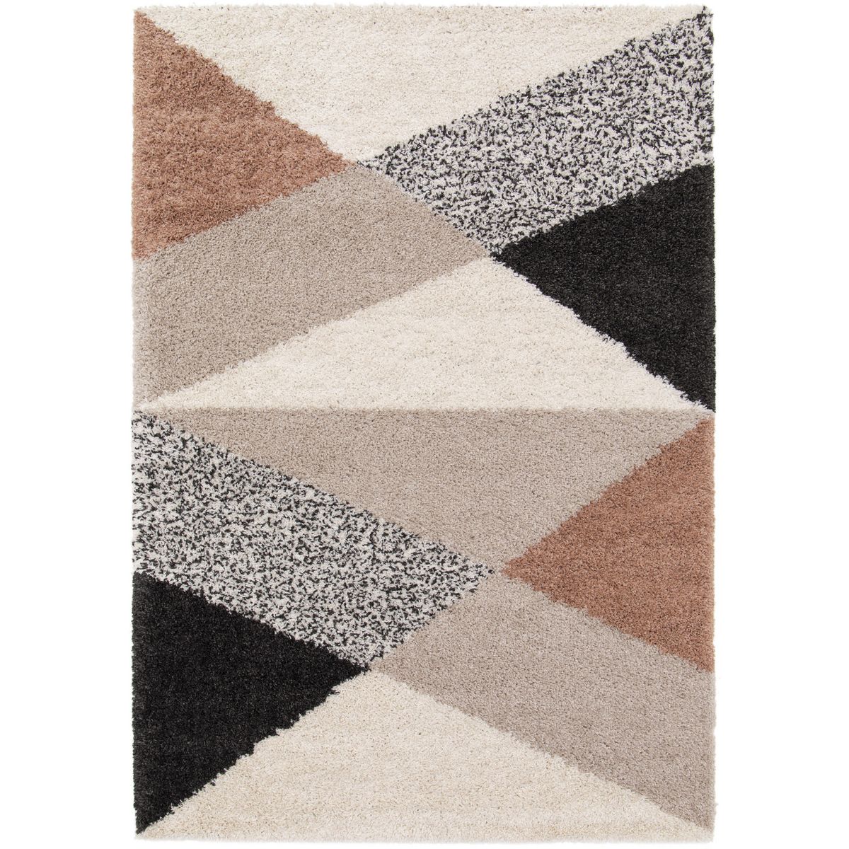 JUST HOME COLLECTION - Alfombra Living Gipsy 160x230 cm Polipropileno Negro, beige, gris