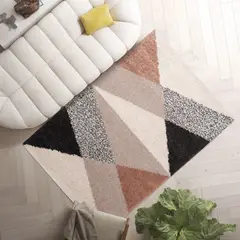 JUST HOME COLLECTION - Alfombra Living Gipsy 160x230 cm Negro, beige, gris