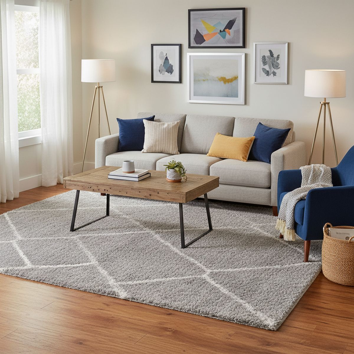 JUST HOME COLLECTION - Alfombra Living Sherpa 160x230 cm Polipropileno Gris