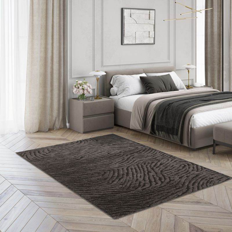 JUST HOME COLLECTION - Alfombra Living Isola 140x200 cm Negro