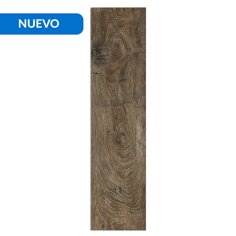 HOLZTEK - Piso Vinílico 4 mm 30.5x122 cm Wine Barrel Café Oscuro 2.60 m2