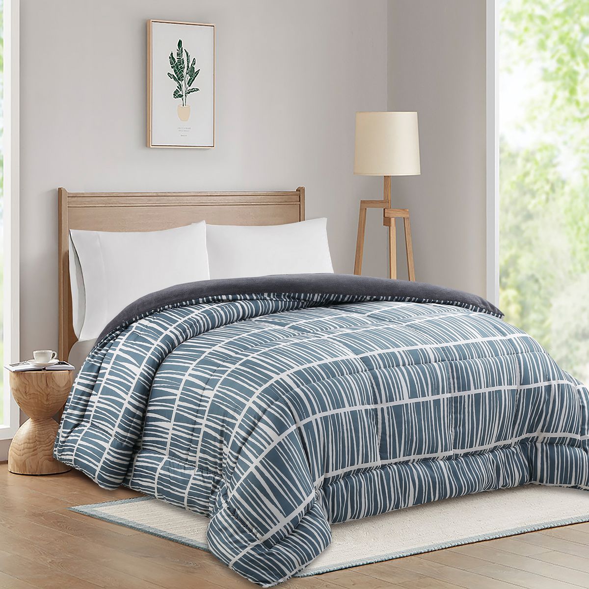 JUST HOME COLLECTION - Plumón Estampado Verde