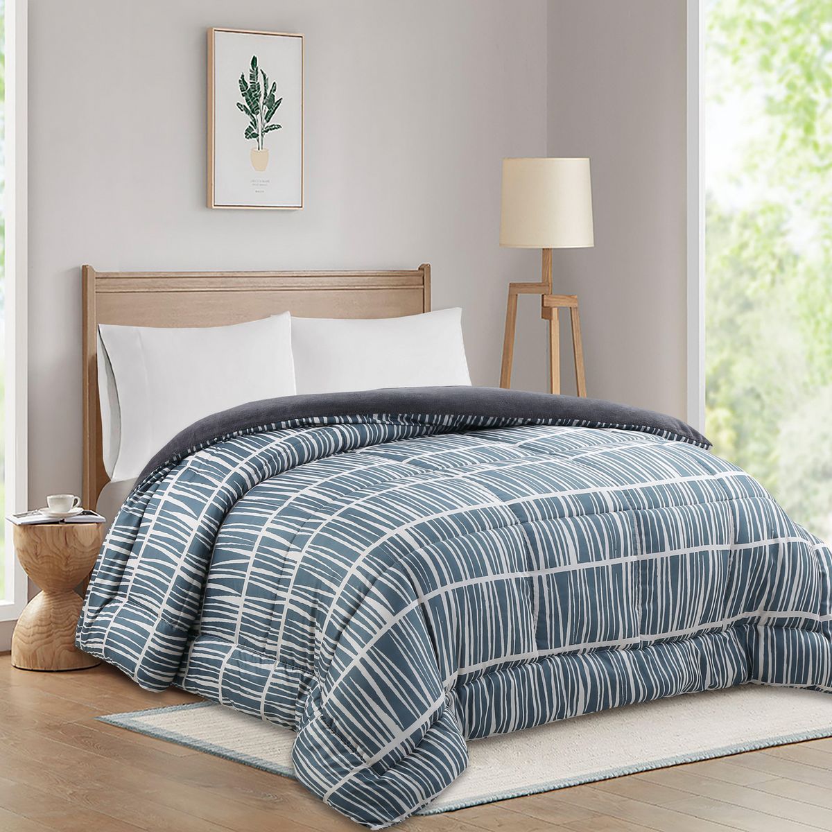 JUST HOME COLLECTION - Plumón Estampado Verde