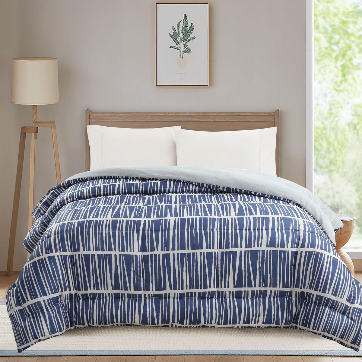 JUST HOME COLLECTION - Plumón Estampado Azul