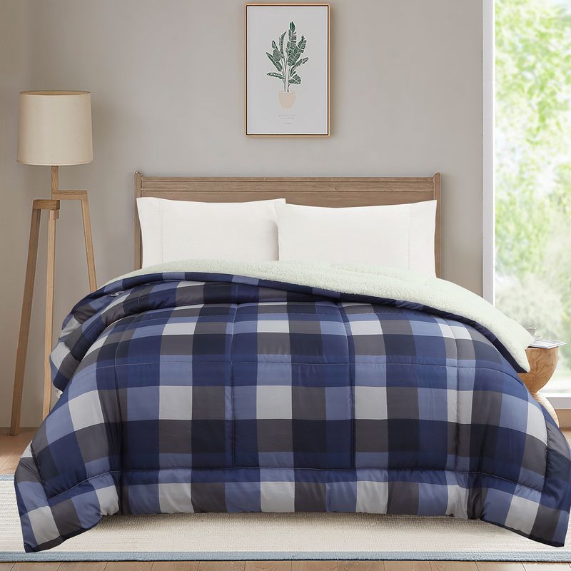 JUST HOME COLLECTION - Plumón Cuadrille Azul