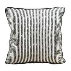 JUST HOME COLLECTION - Cojín Linea Negro, blanco 45x45 cm