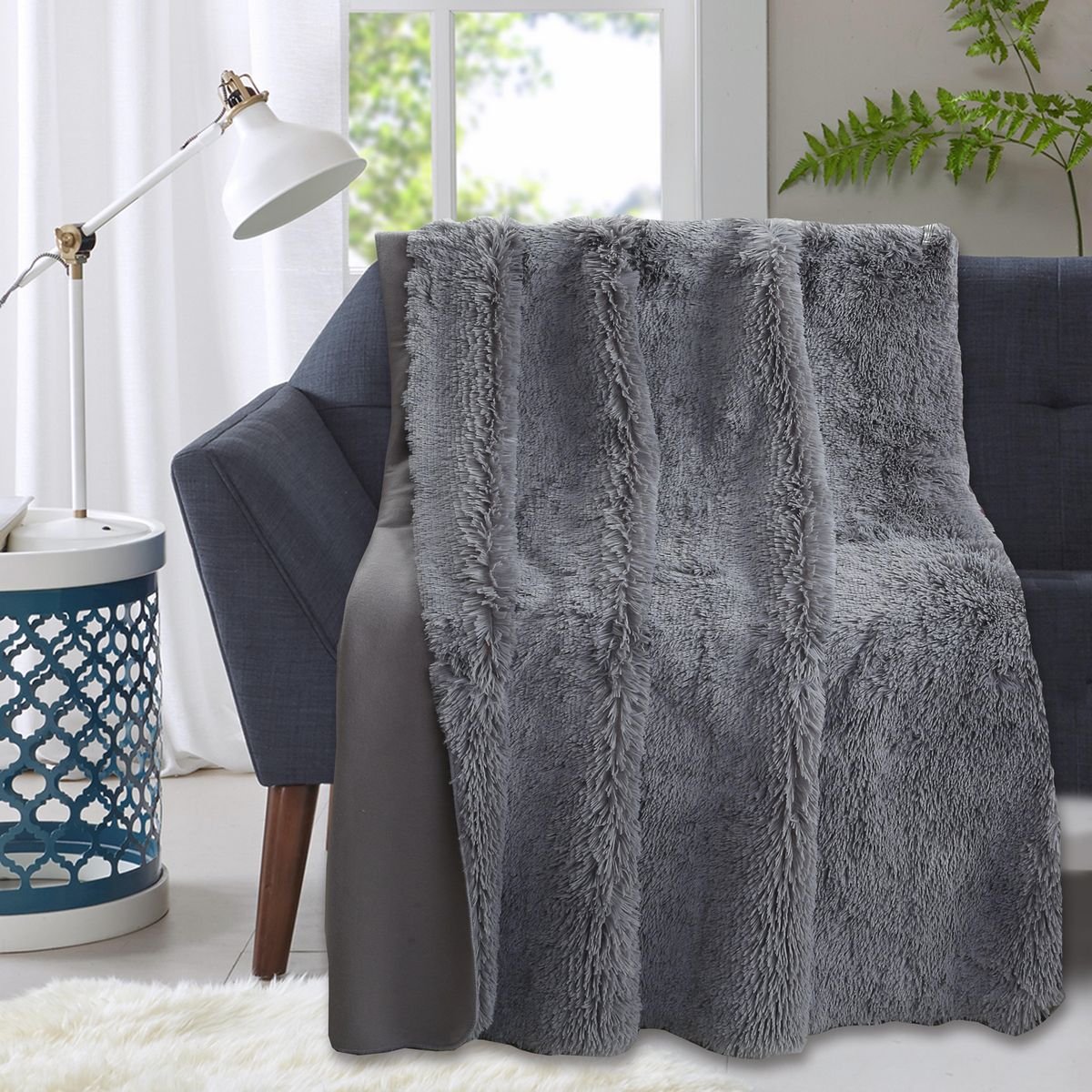 JUST HOME COLLECTION - Manta Urban Shag Especial Gris