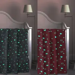 JUST HOME COLLECTION - Manta Suave Glow Corazón/Estrellas Especial Colores Surtidos