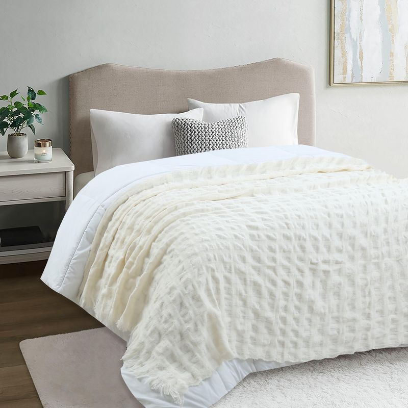 JUST HOME COLLECTION - Manta Clasic Especial Marfil