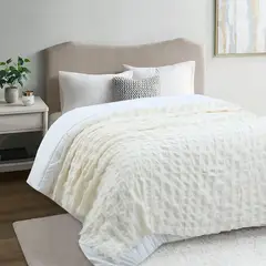JUST HOME COLLECTION - Manta Clasic Especial Marfil