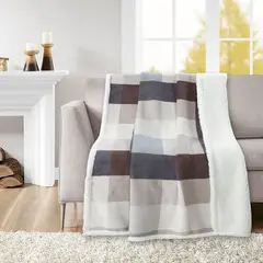 JUST HOME COLLECTION - Manta Estam Sherpa Especial Gris