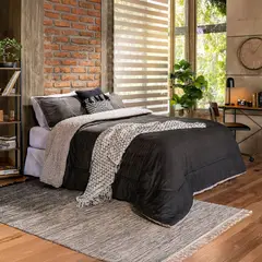 JUST HOME COLLECTION - Manta Urban Tejida Especial Gris