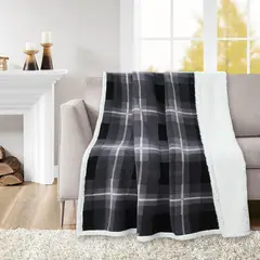 JUST HOME COLLECTION - Manta Estam Sherpa Especial Negro