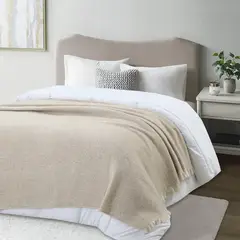 JUST HOME COLLECTION - Manta Clasic Especial Beige