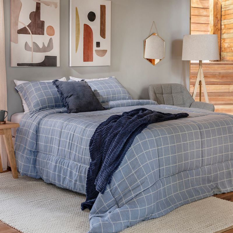 JUST HOME COLLECTION - Manta Sherpa Especial Azul